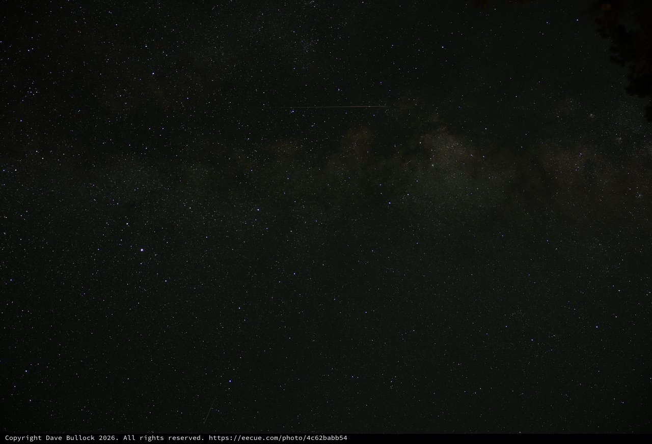 Milky Way Arches Over Mount Lassen Wilderness Night Sky