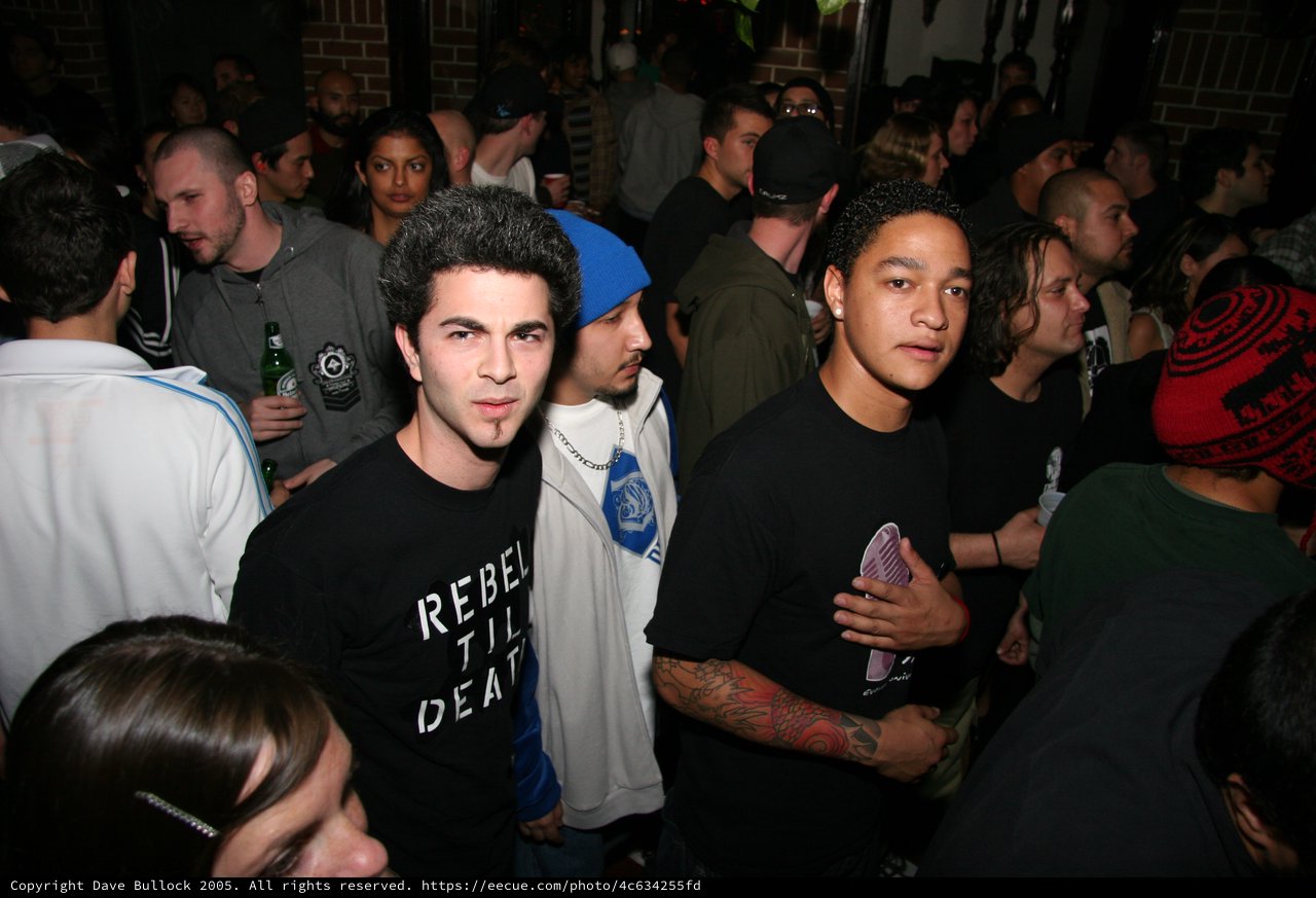 Crowded Night Out at Underground Party Scene
