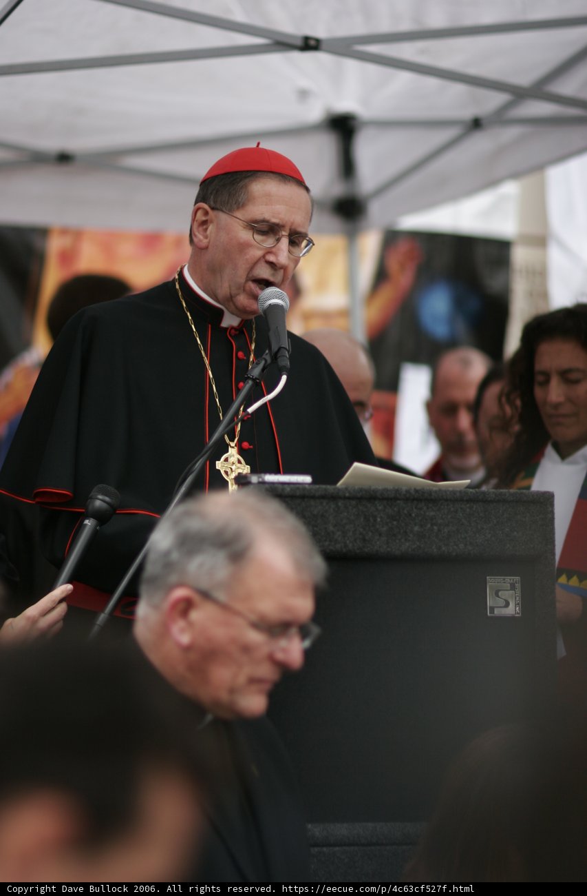 Bishop Roger Mahony at the Podium