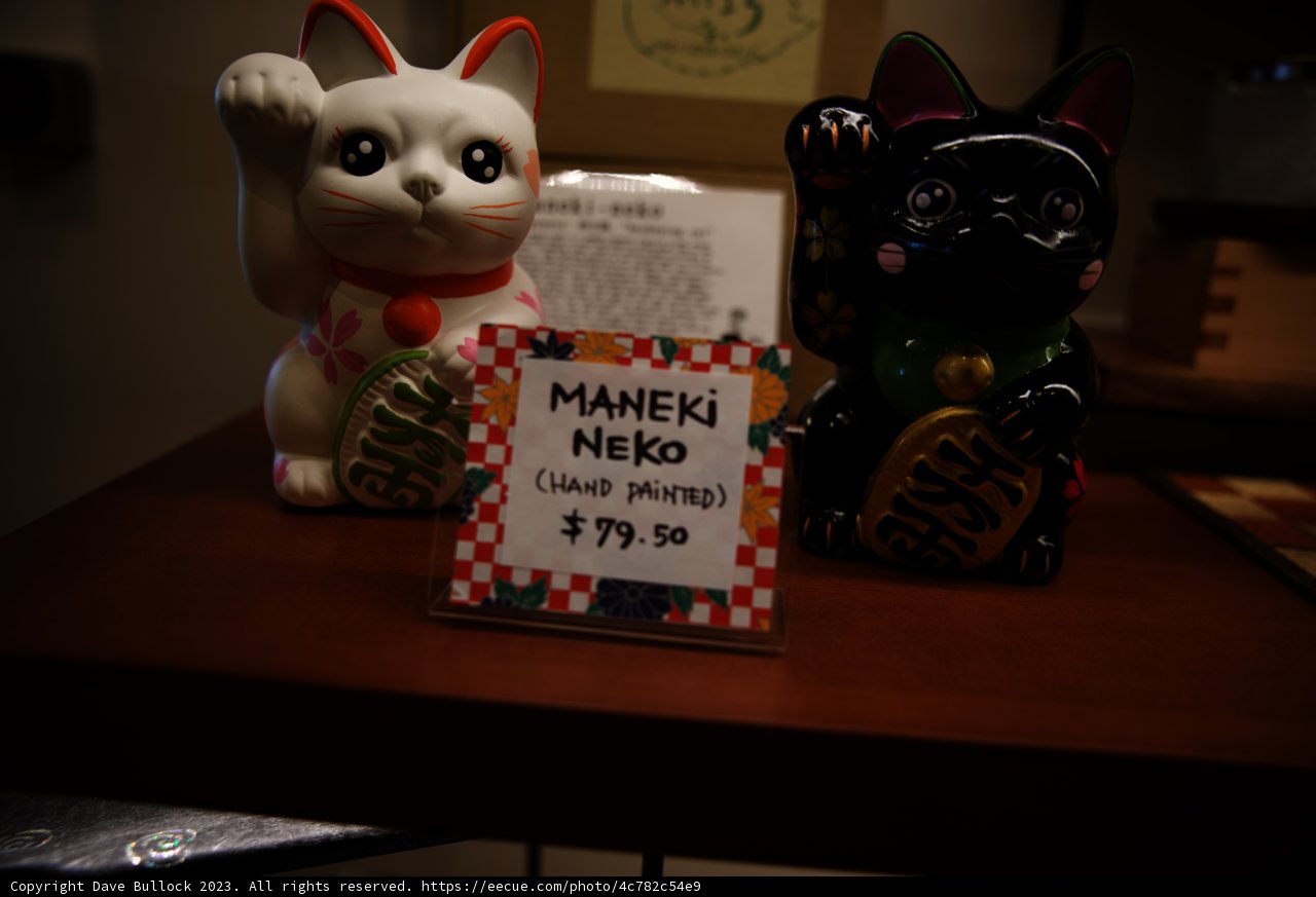 The Maki Neko Figurine in San Francisco's Japan Center