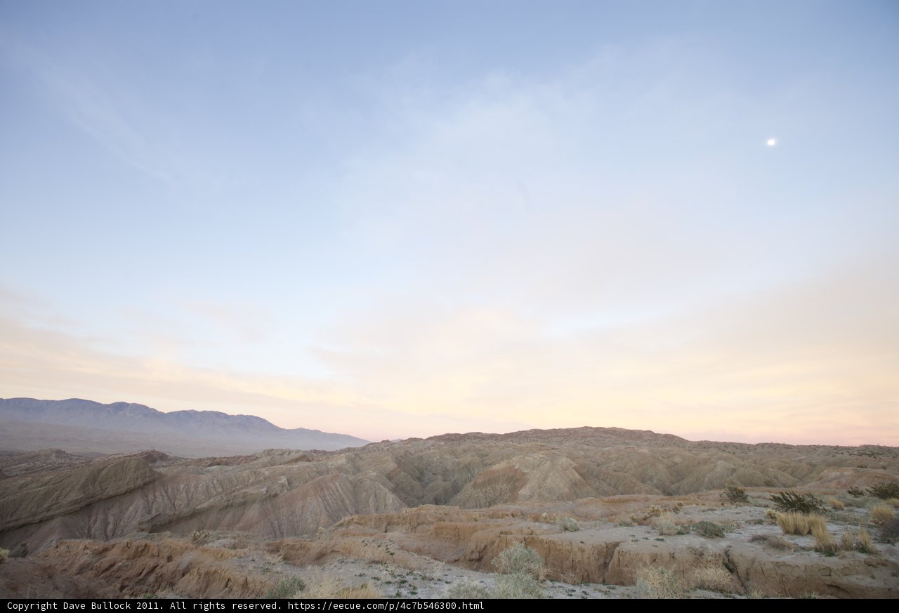 Moonrise over the Anza Borrego Desert