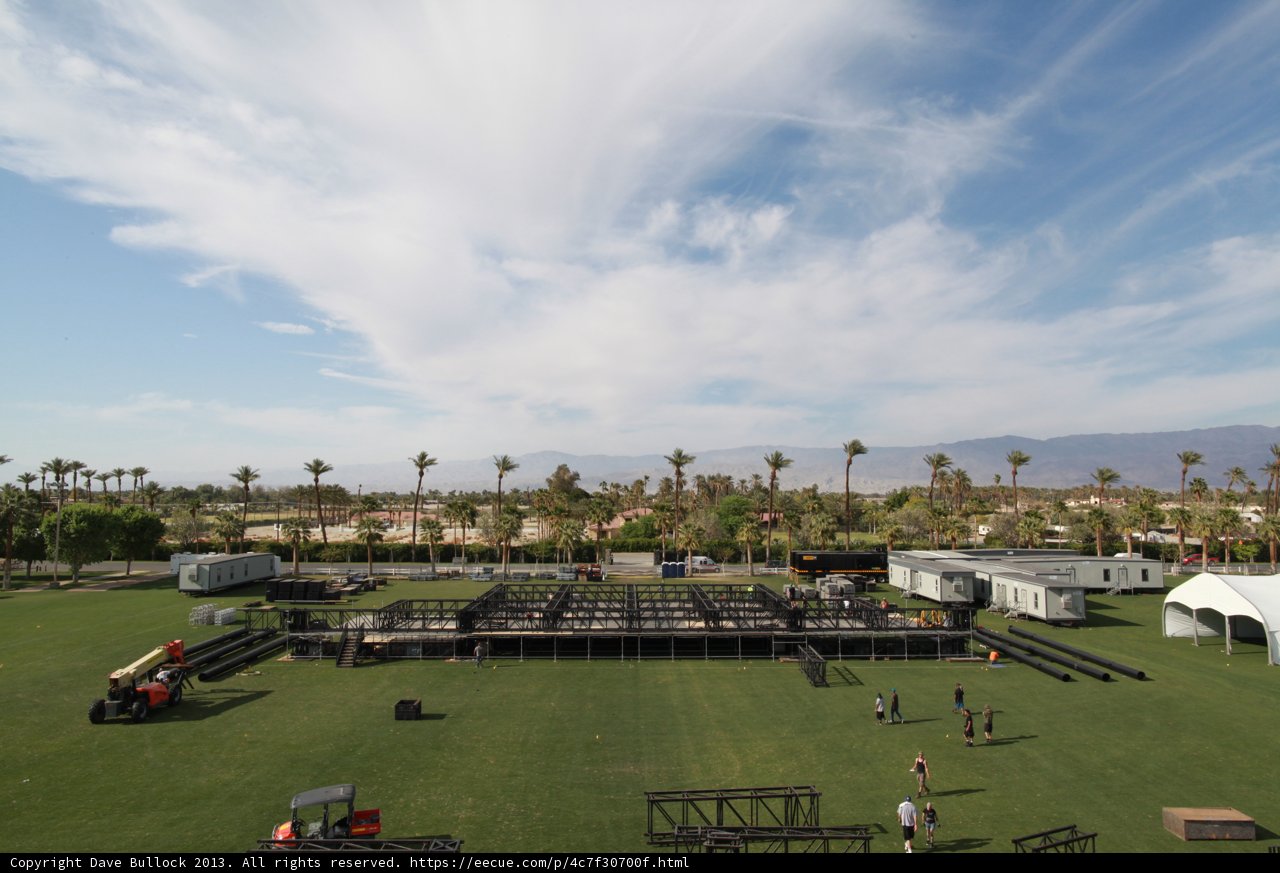 Coachella Stage in a Vast Grassy Land