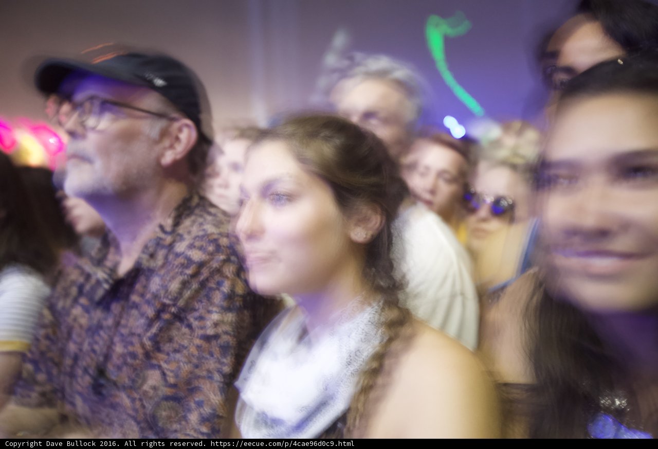 Blurred Nightlife Crowd at Coachella 2016