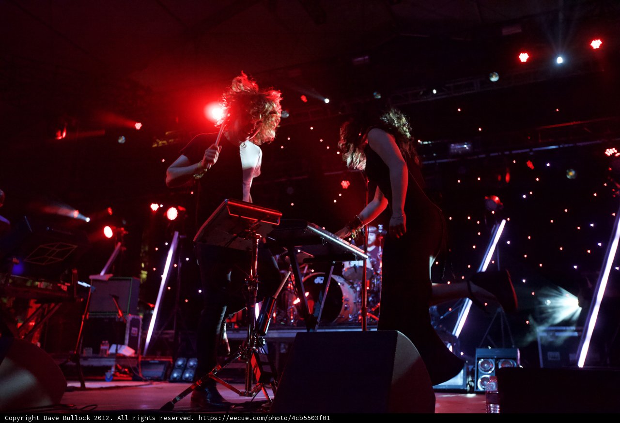 Red-Lit Musical Performance