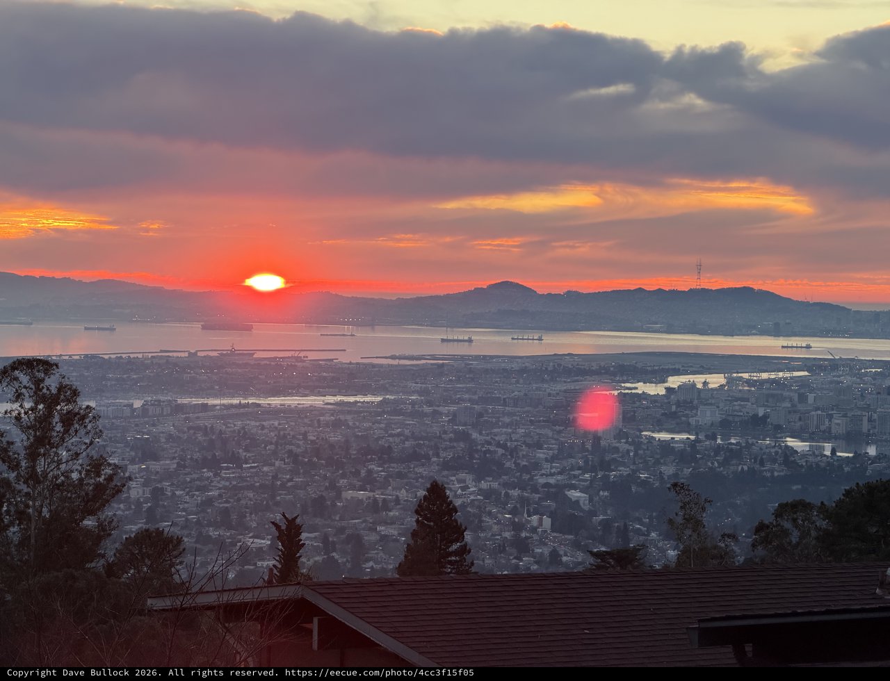 Sunset Over San Francisco Bay from Berkeley Hills