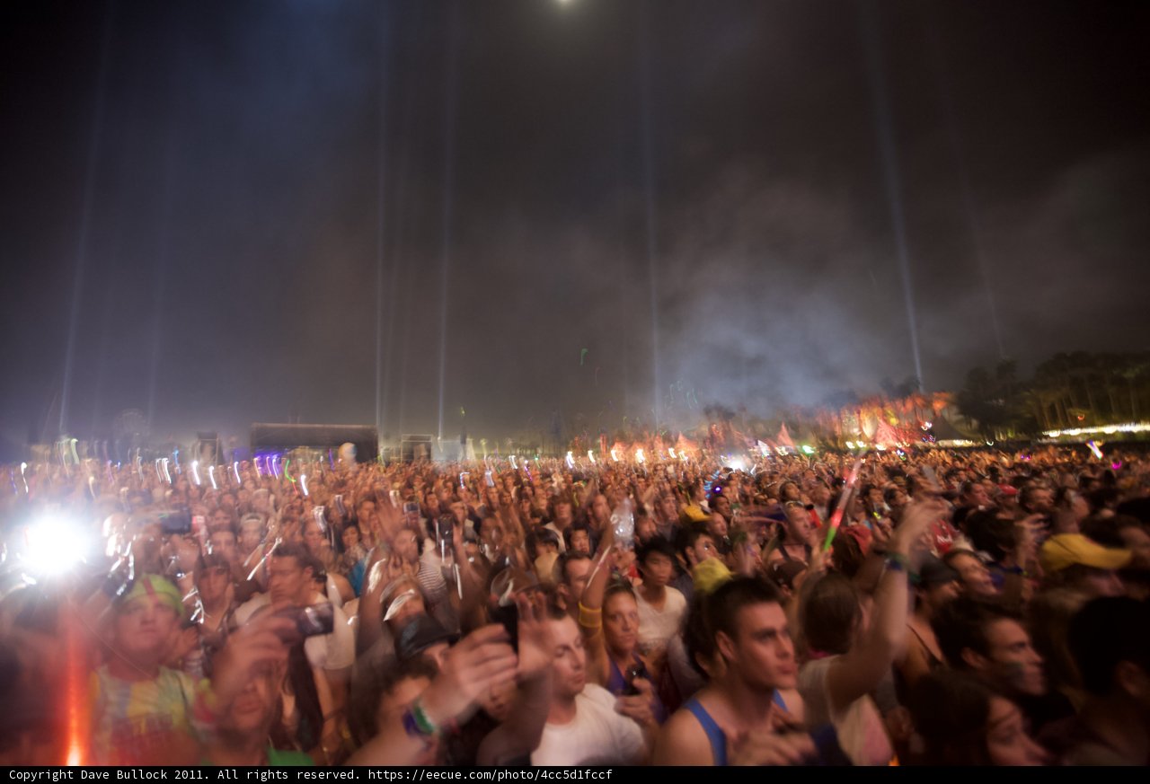 Coachella Music Festival Lights Up the Night Sky