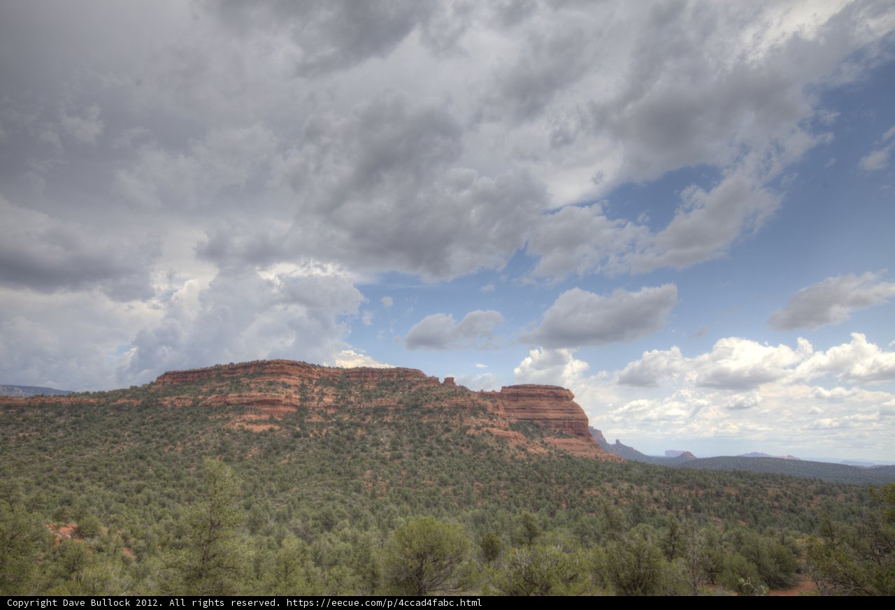 Cumulus Clouds Over the Sedona Plateau