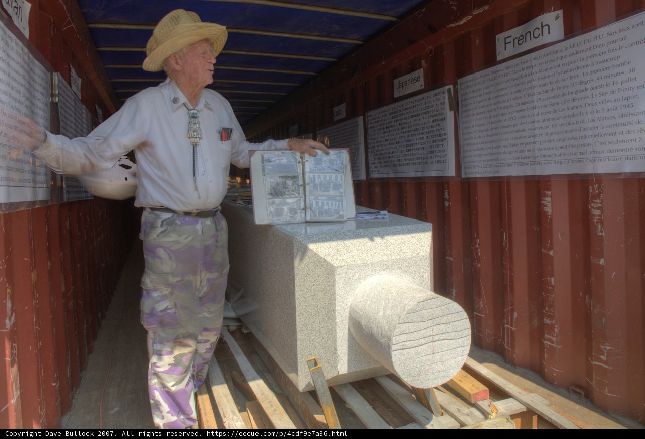 Man and Plywood Container