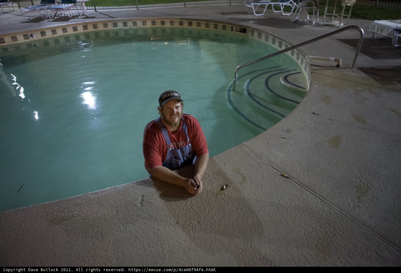 Nighttime Pool Relaxation at the Resort