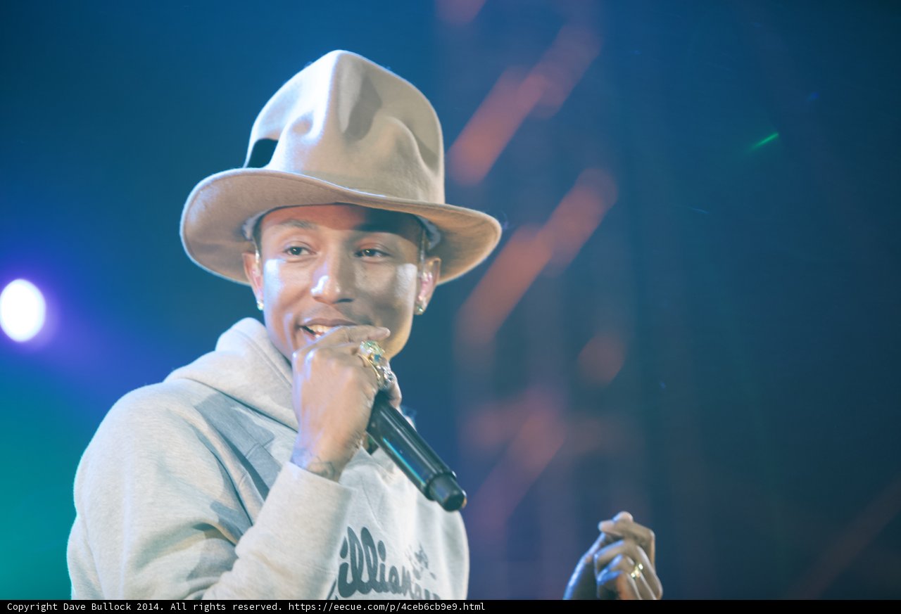Pharrell Rocks the Cowboy Hat at O2 Arena