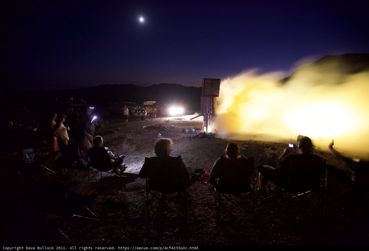 Nighttime Rocket Launch Spectacle