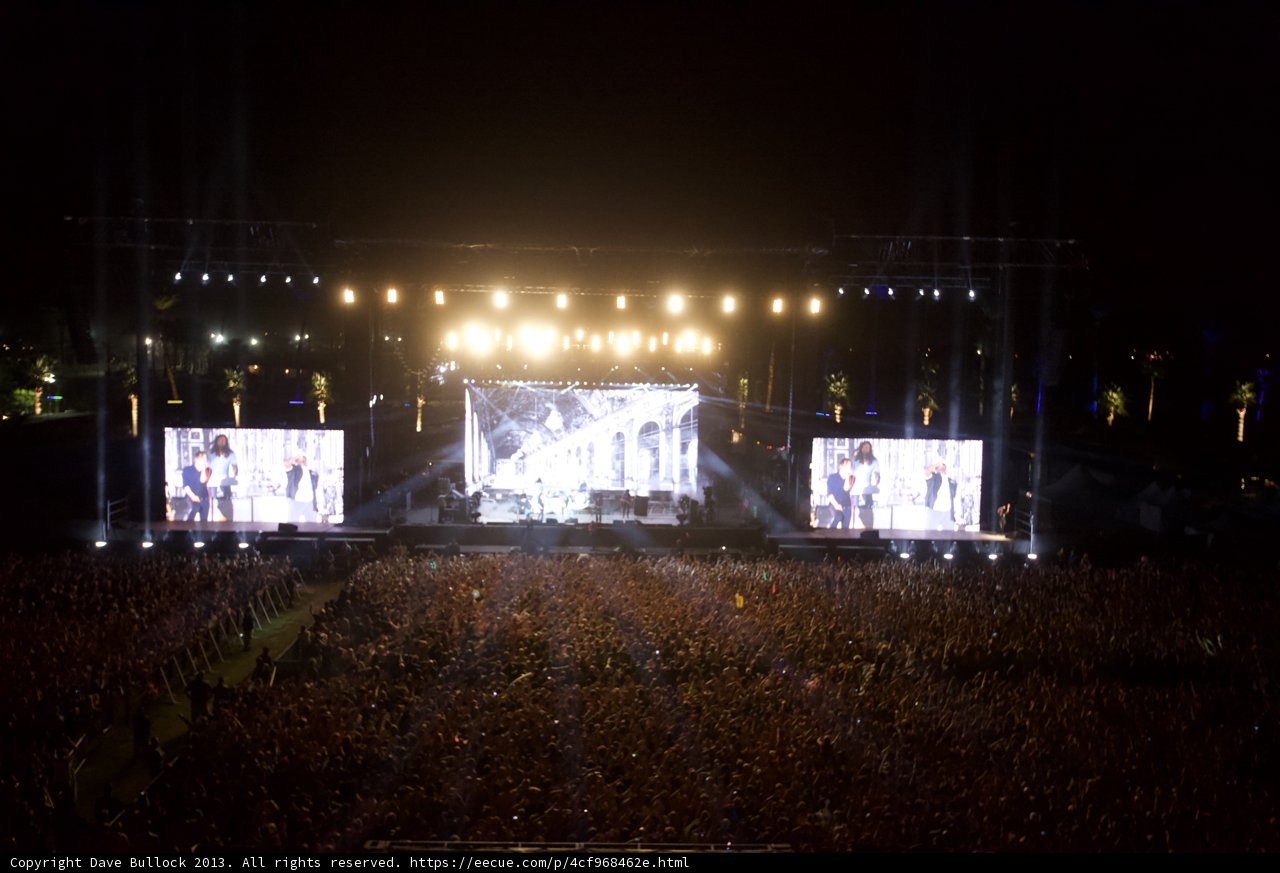 Coachella Stage Lit Up for a Rock Concert