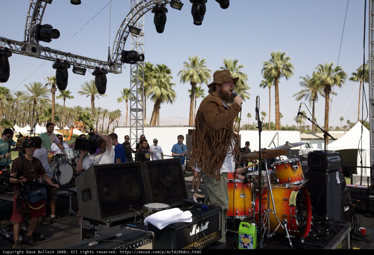 Cowboy Drummer Takes the Stage at Coachella Music Festival