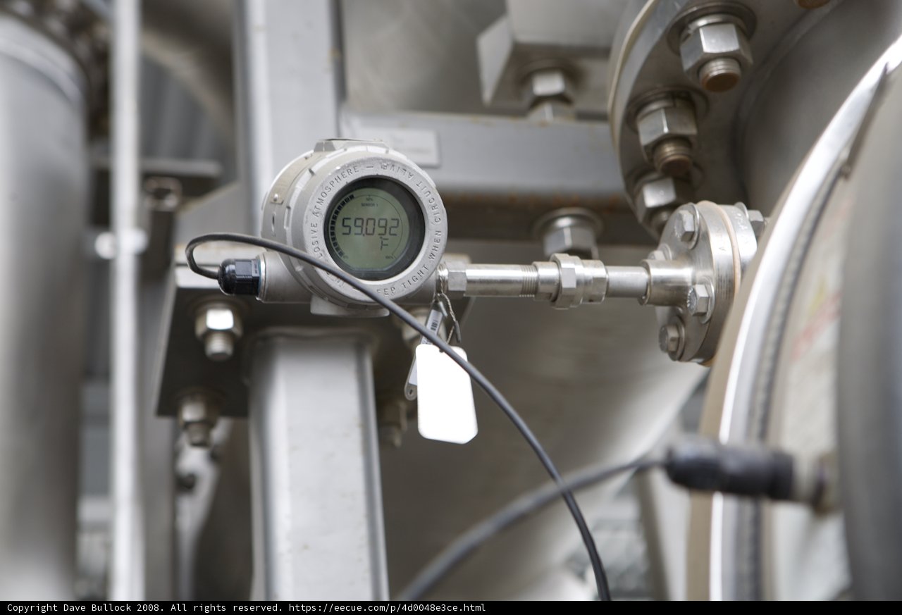 Digital Display on Metal Pipe