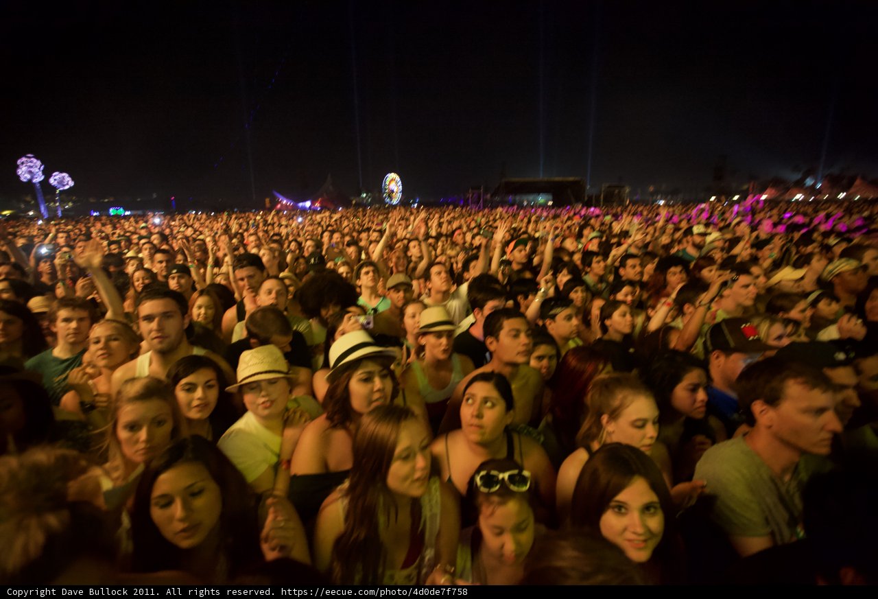 Coachella 2011 Night Sky Crowd