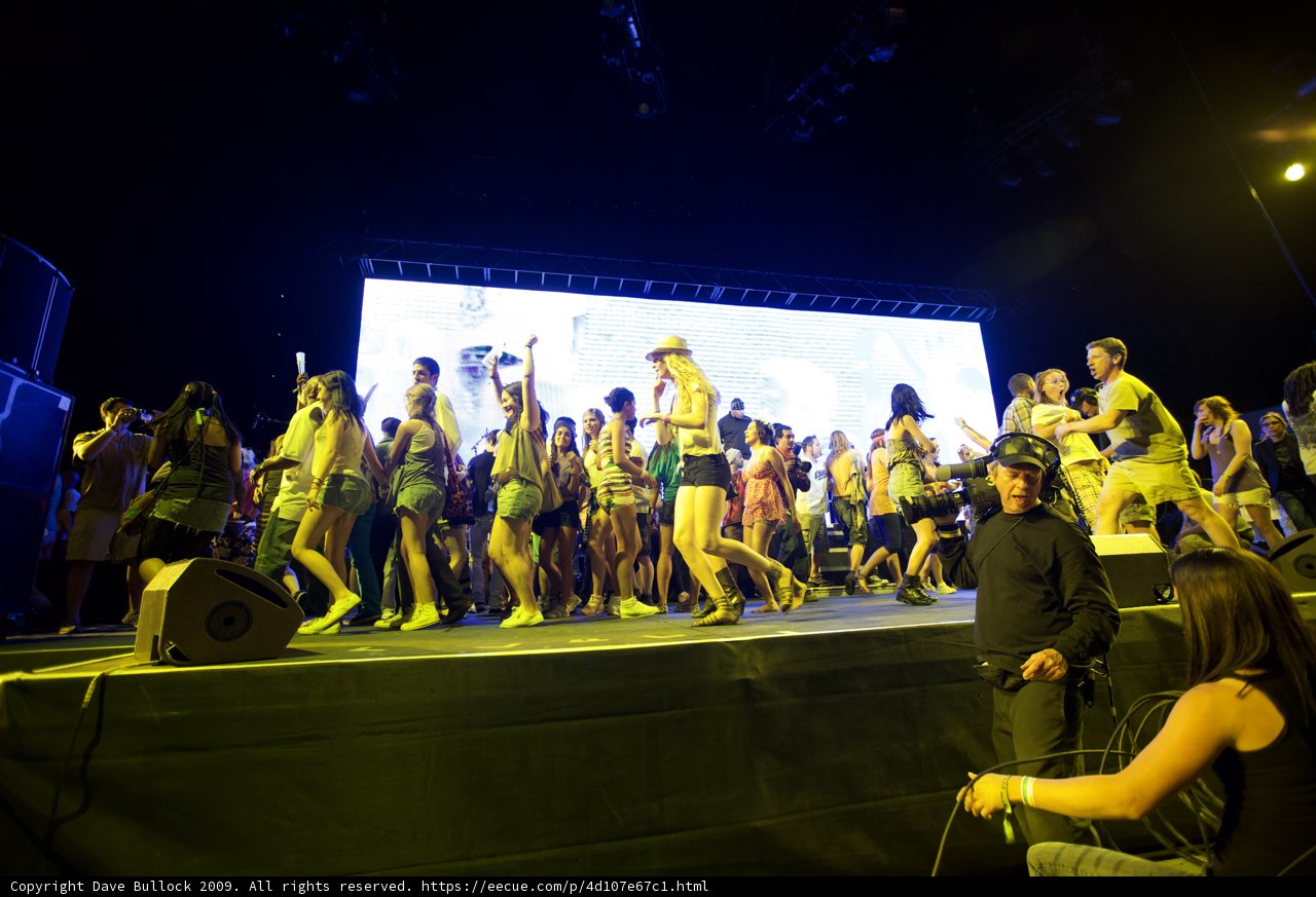 Stage Performance with a Massive Screen