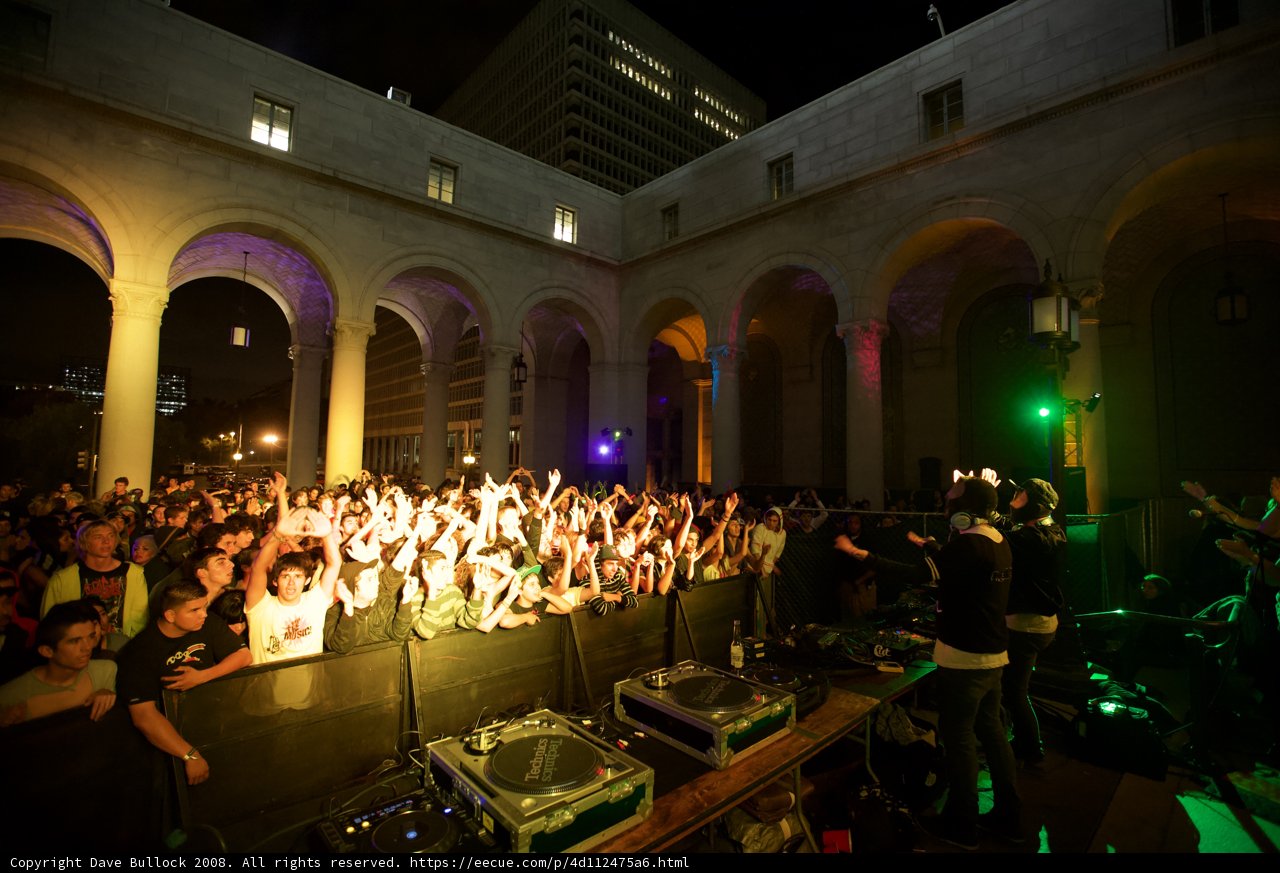 Urban Concert Under Night Sky