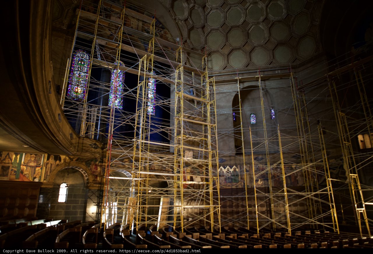 Putting Up Scaffolding in a Church