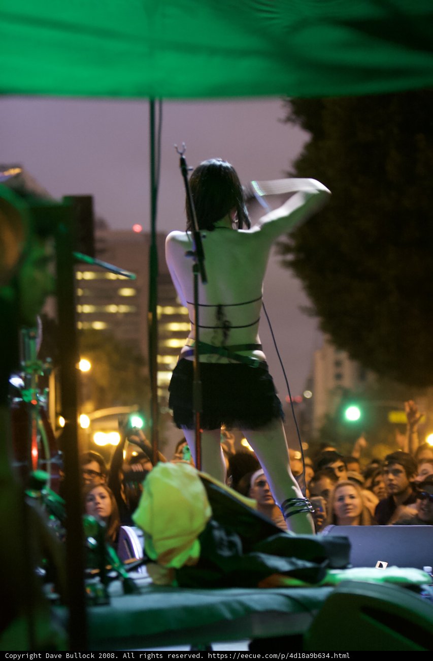 Green Umbrella in the Crowd