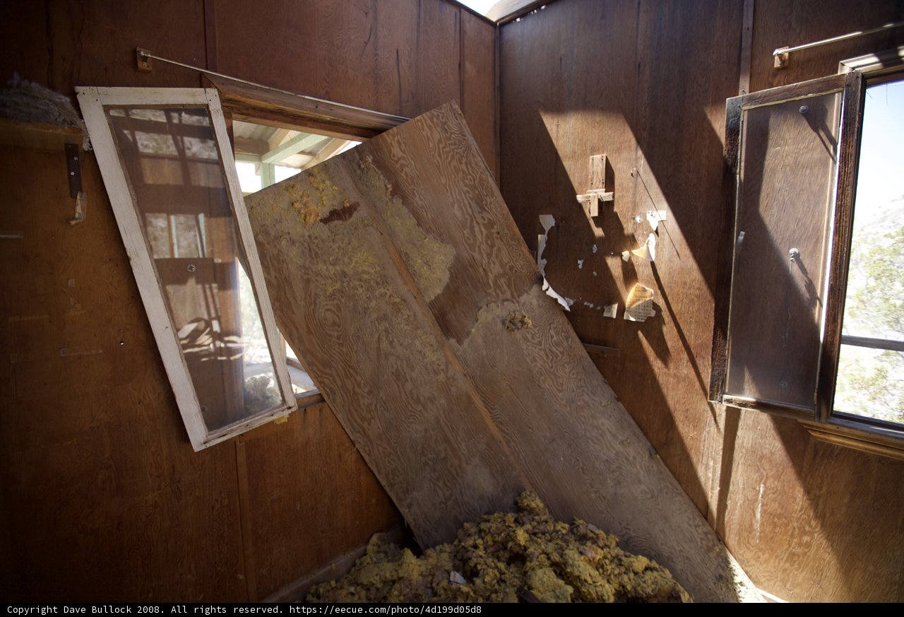 Broken Window in a Desert Bathroom