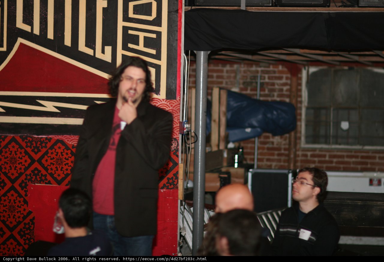 Speaking to a captivated crowd