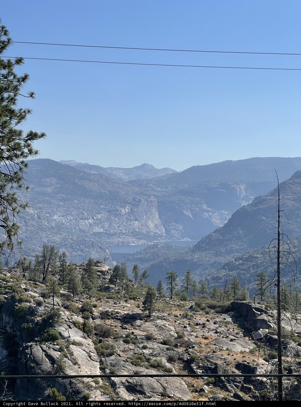 A Majestic View of the Yosemite Mountains from Hillside