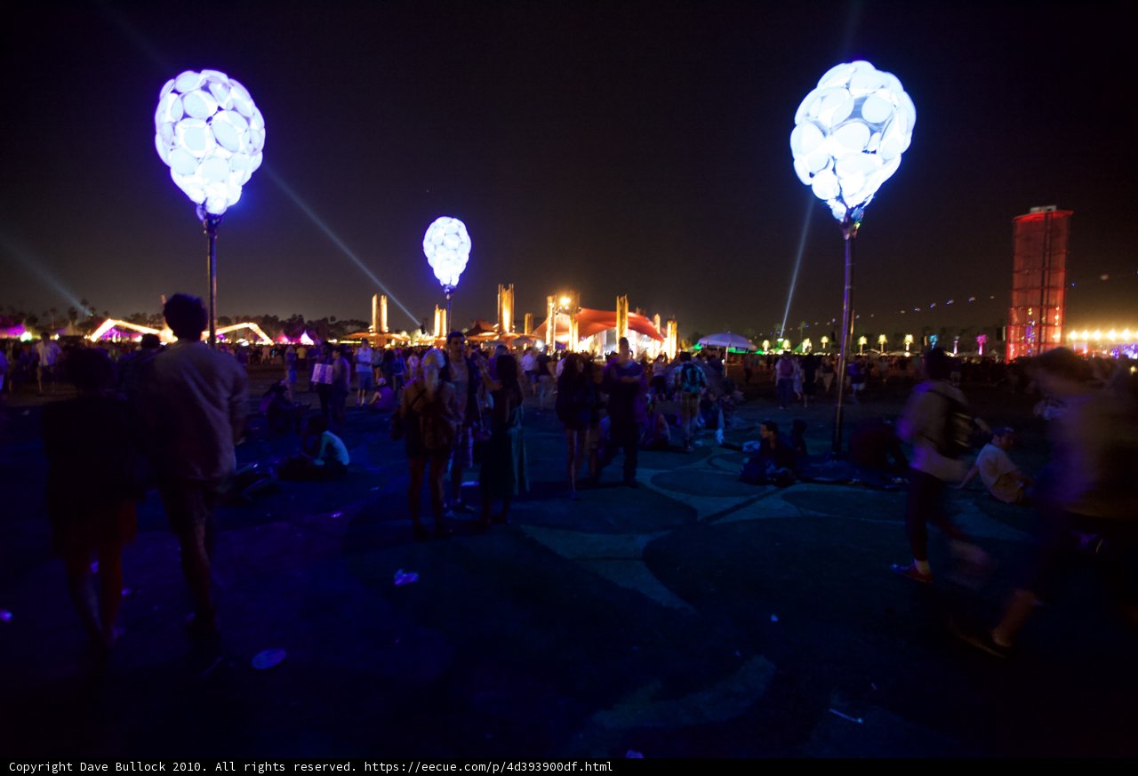 Illuminated Balloons Light Up Crowd at Night Festival