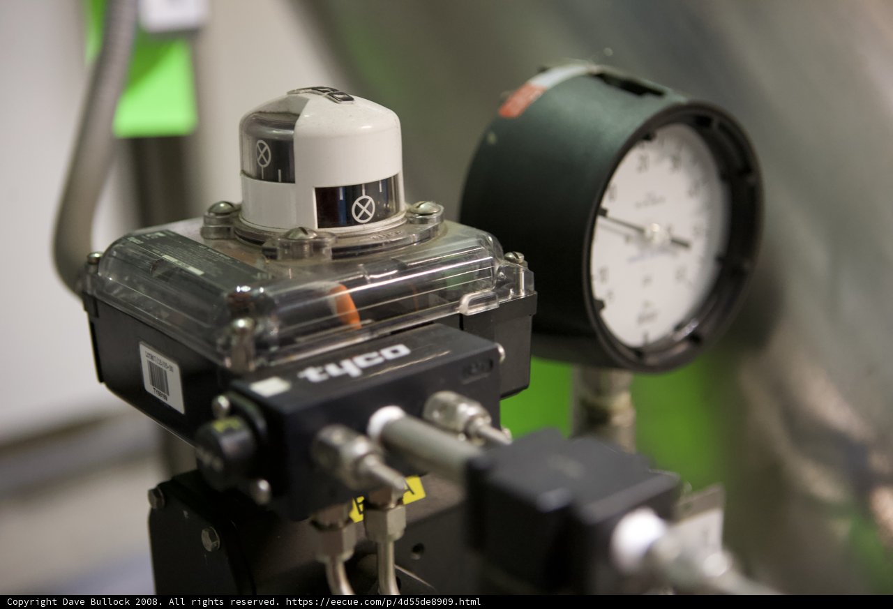 Pressure Gauge and Valve on Machine