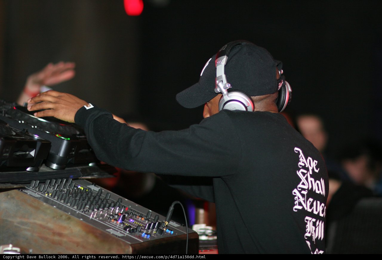 DJ rocking the turntables