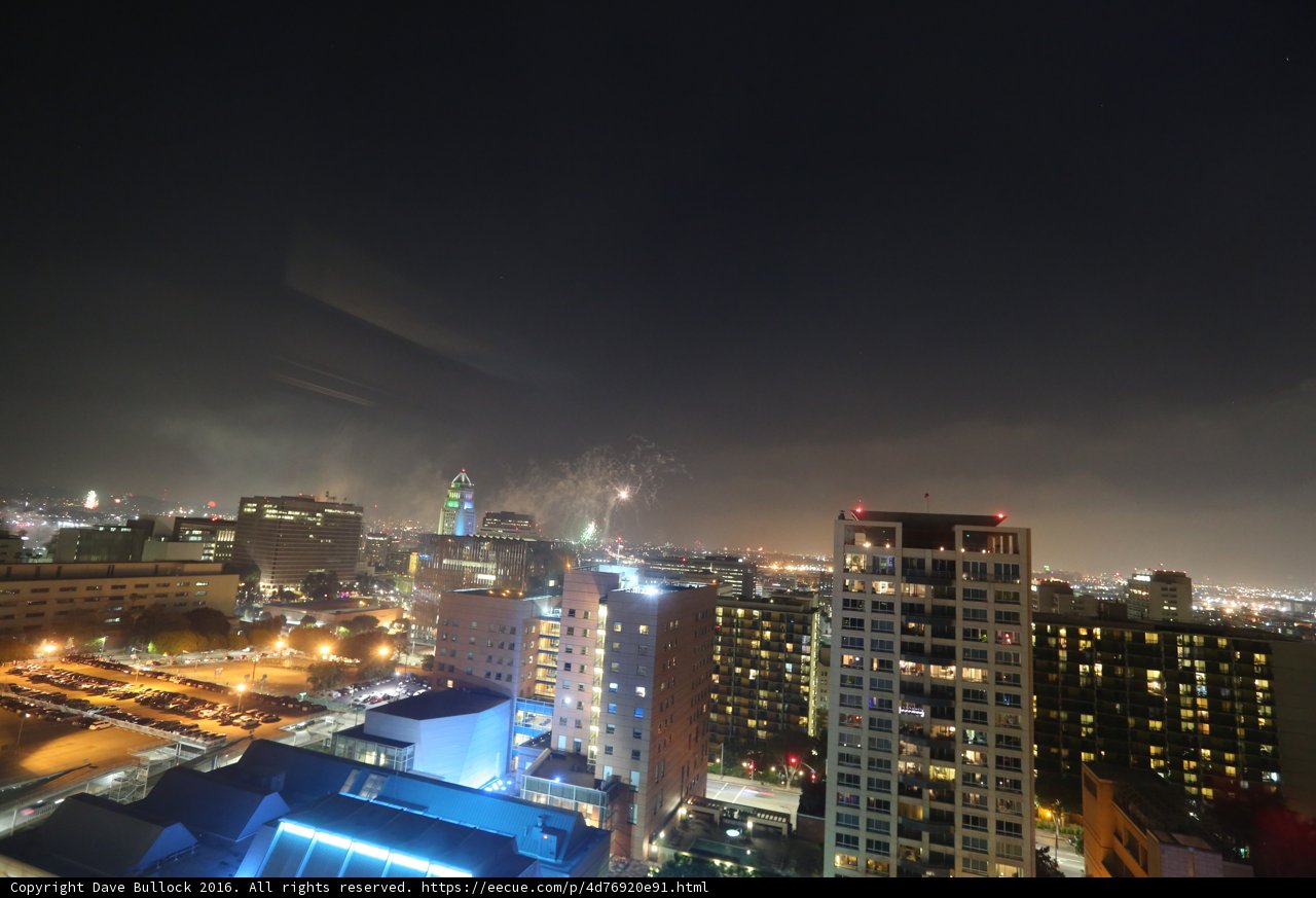 Spectacular Fireworks over the Cityscape