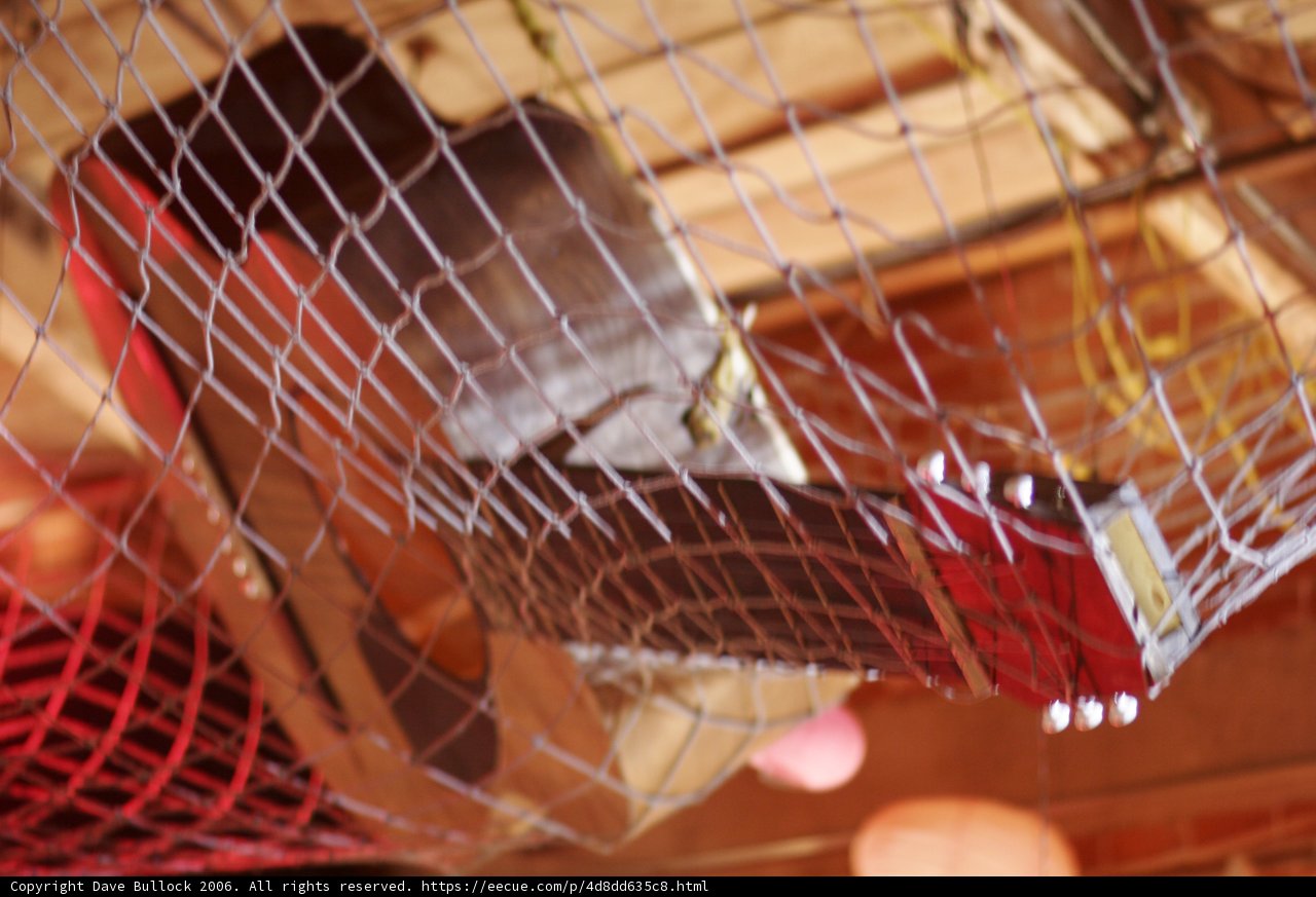 Hanging Guitar in Plywood Cage