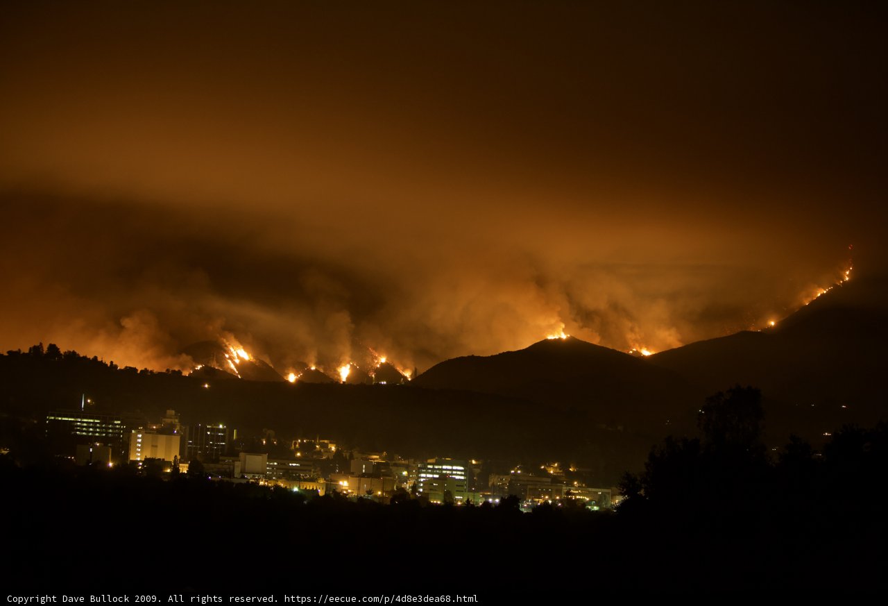 Hilltop View of the Station Fire