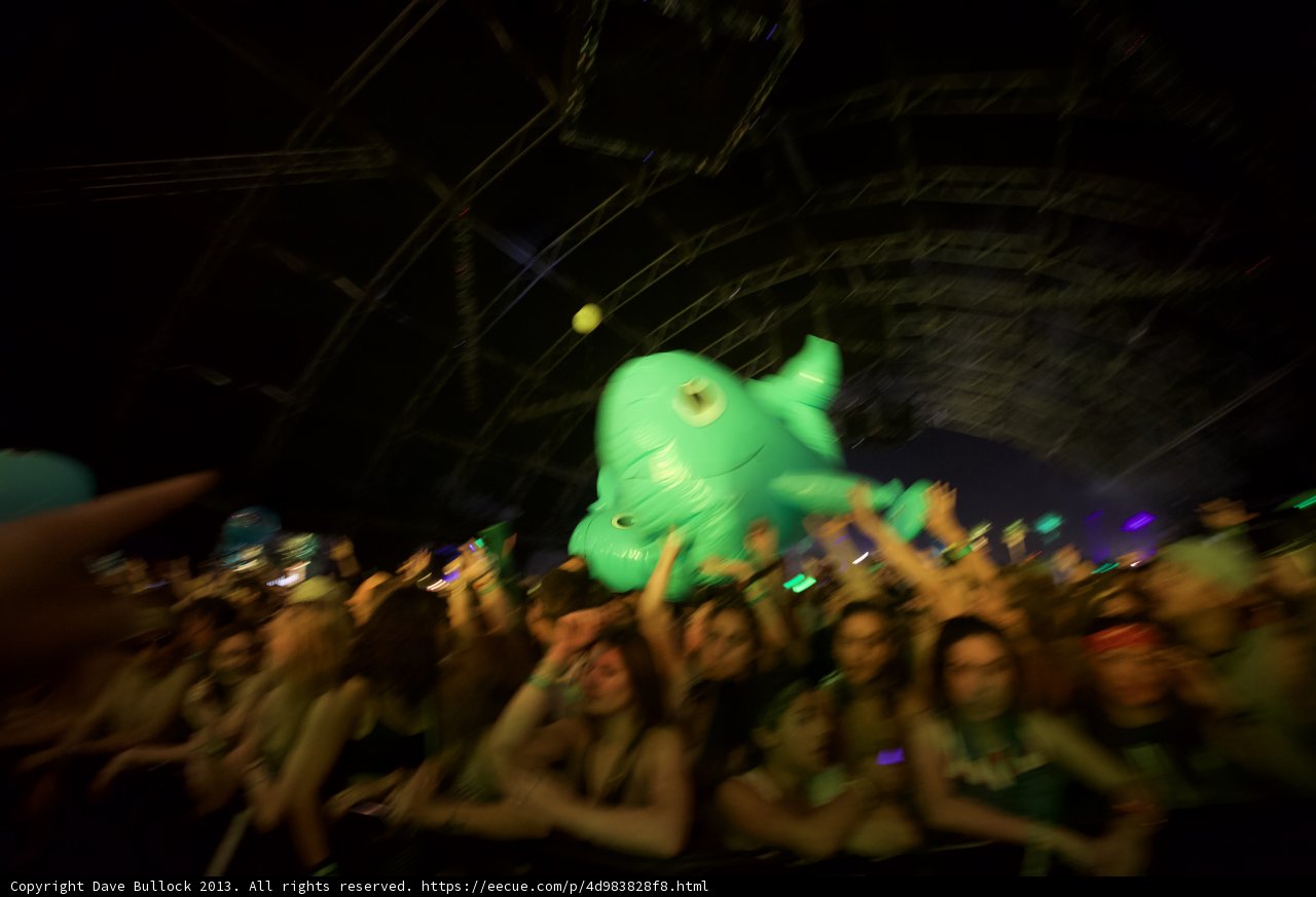 Green Balloon Excitement at Coachella Concert