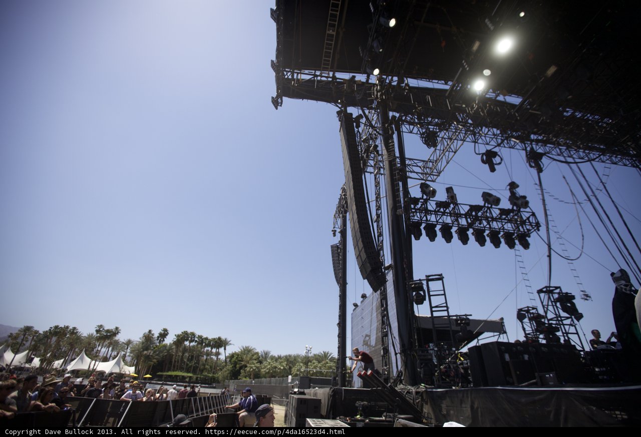 Stage Spotlight Shines on Concert Crowds
