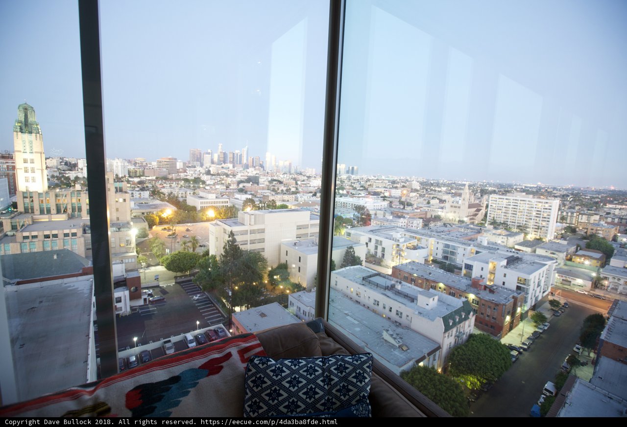 Cityscape from High Rise Window