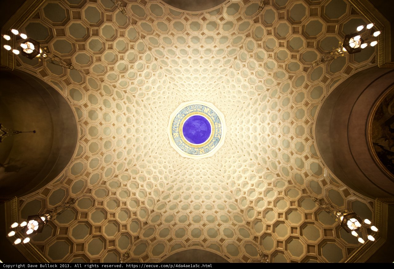 Illuminated Vault Ceiling of Cathedral of the Holy Cross