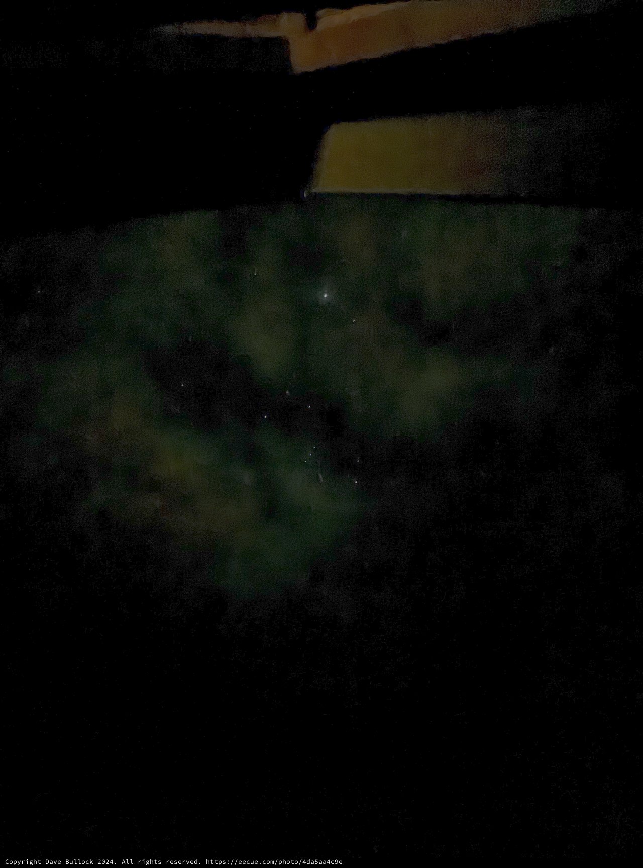 Mysterious Green Aurora Night Sky View