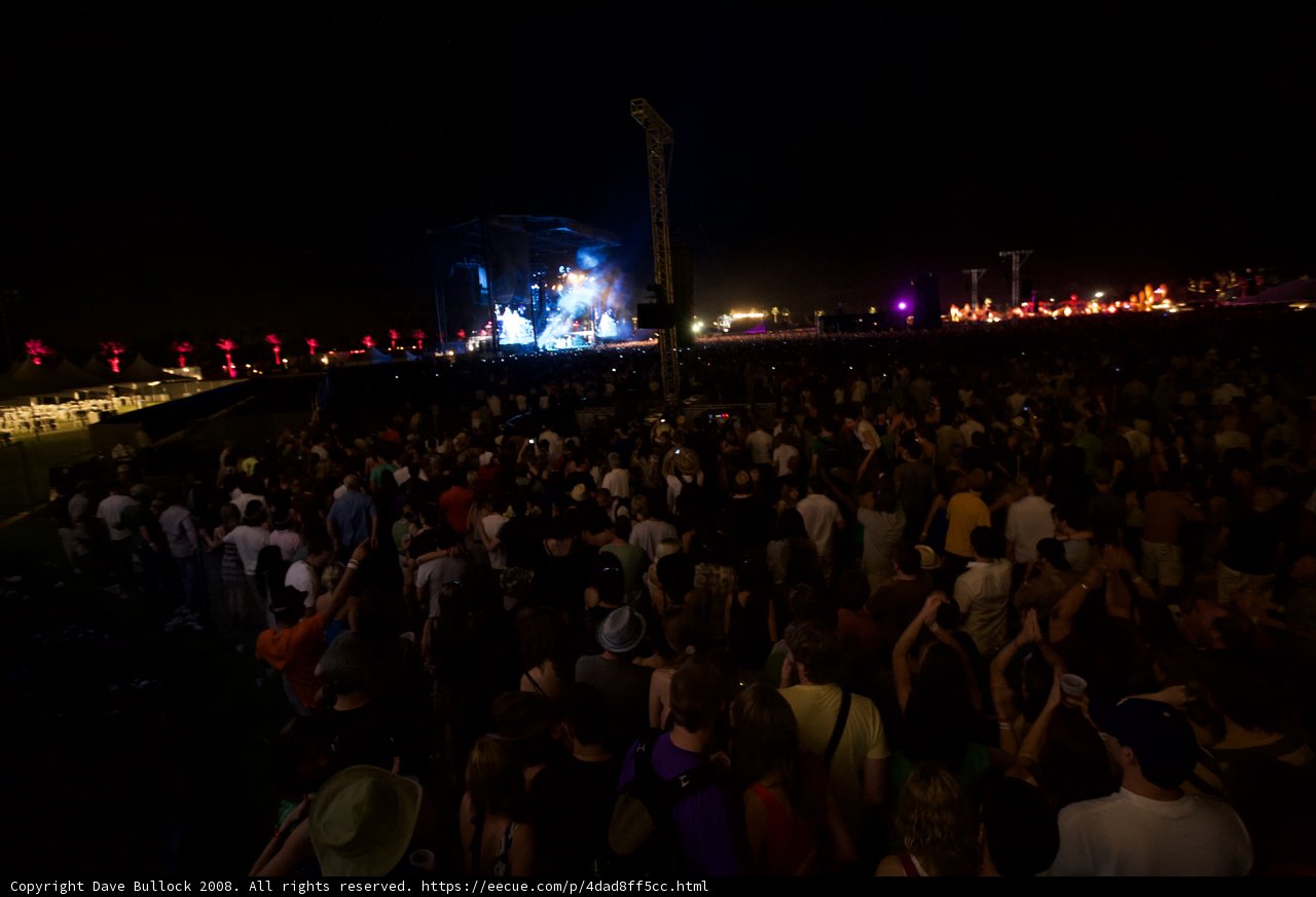 Coachella Concert Crowd Under Night Sky