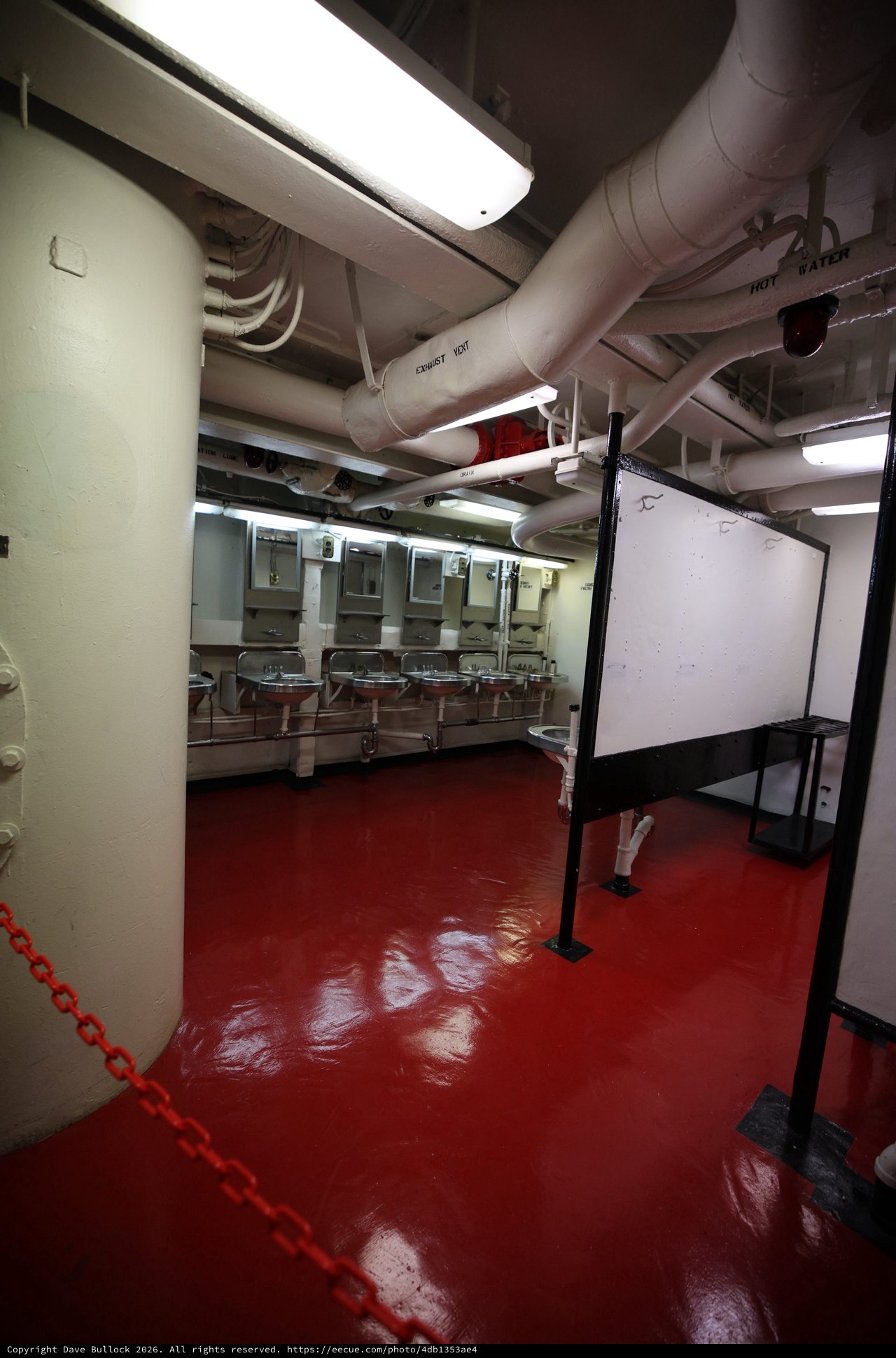 USS Hornet Naval Ship Washroom Facilities Interior
