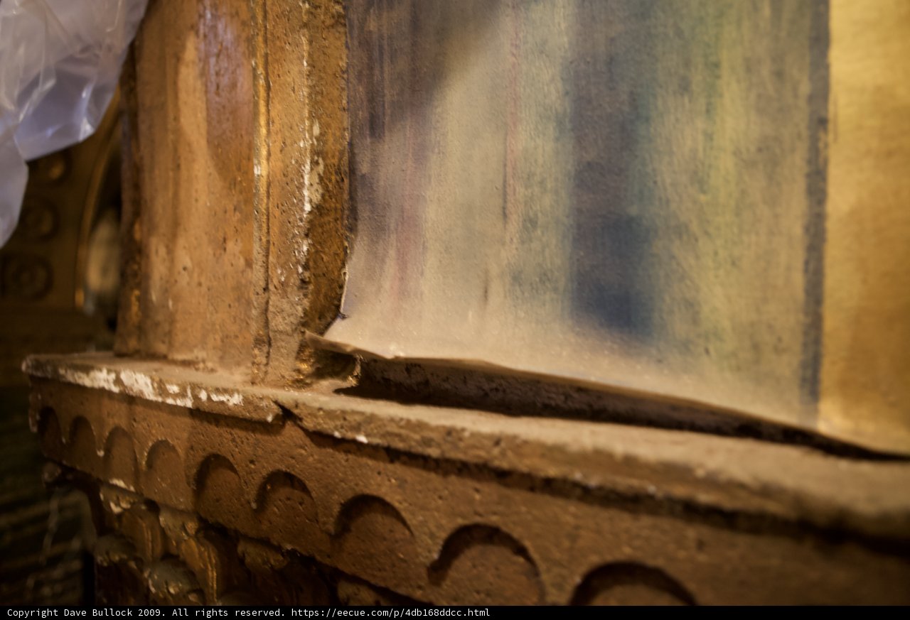 Restored Building Wall Adorned With an Archaeological Painting