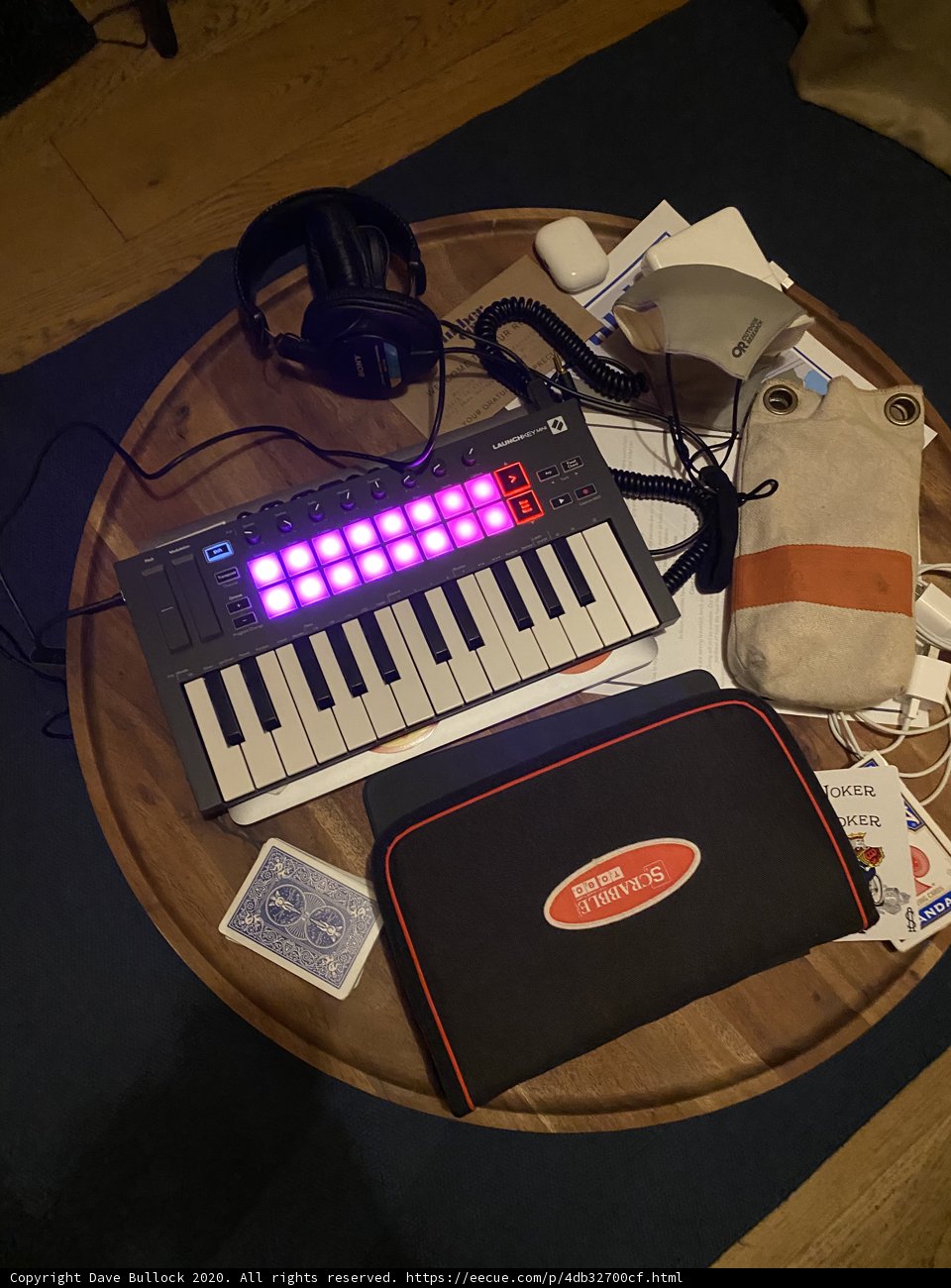 Keyboard and Headphones