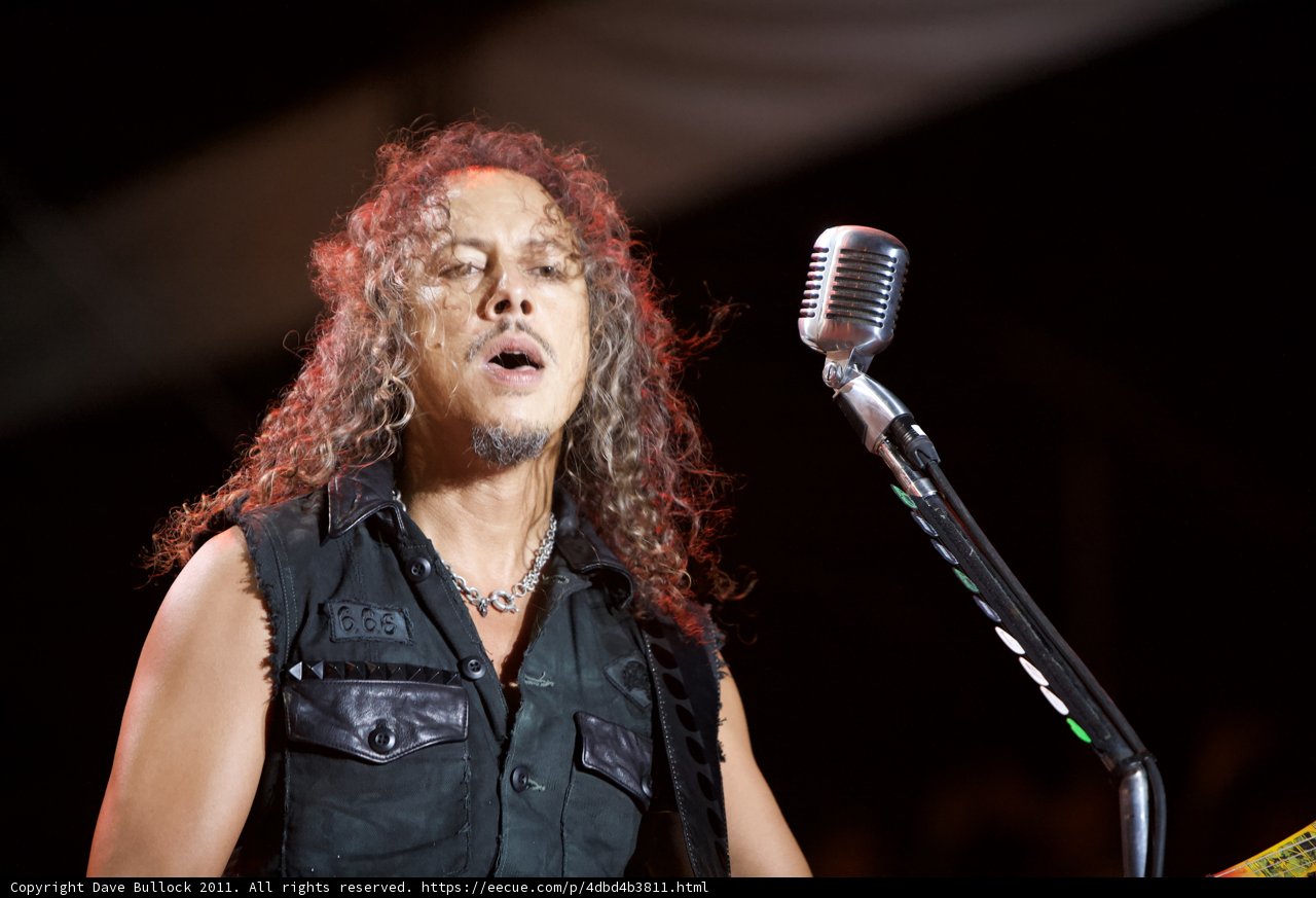 Kirk Hammett Rocks Big Four Festival with Guitar and Microphone