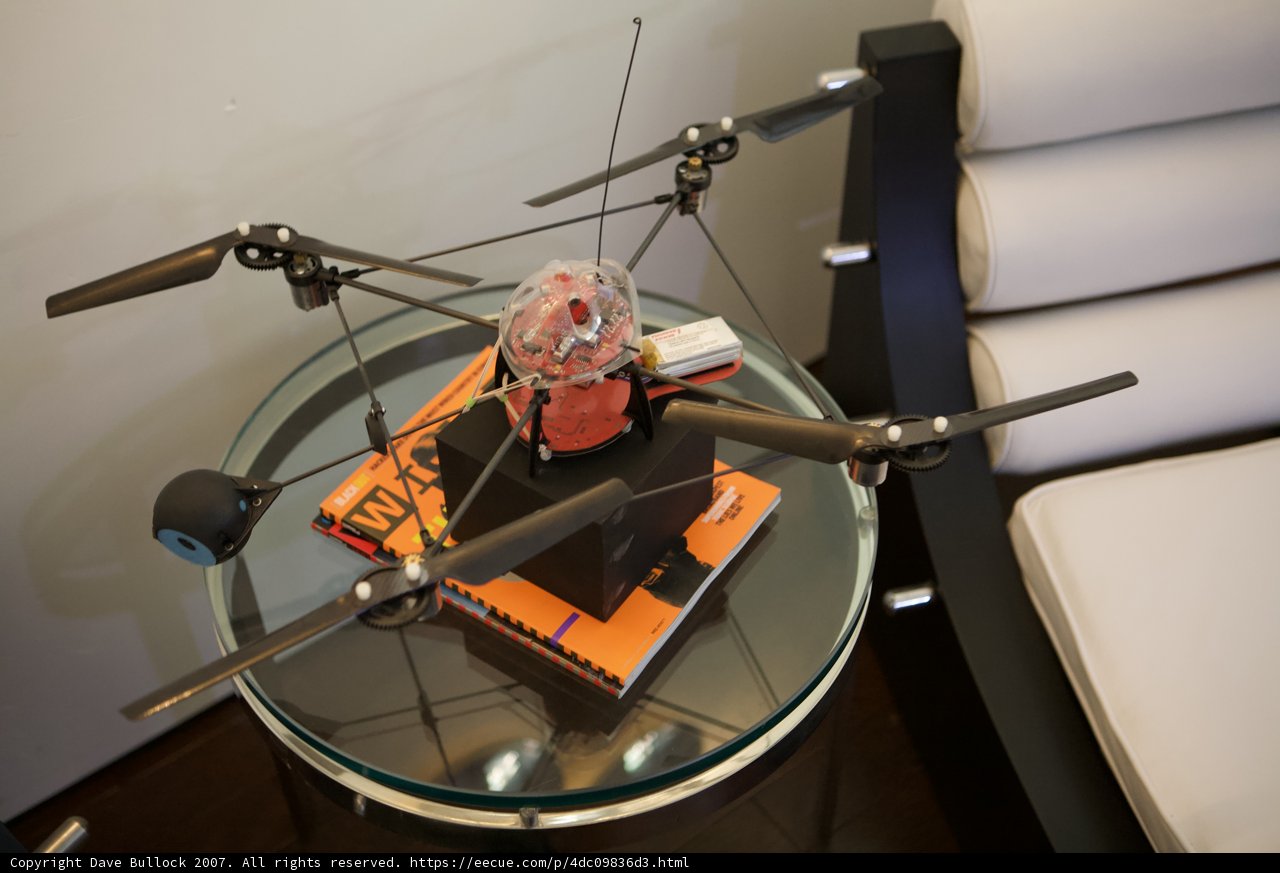 Drone on Plywood Table