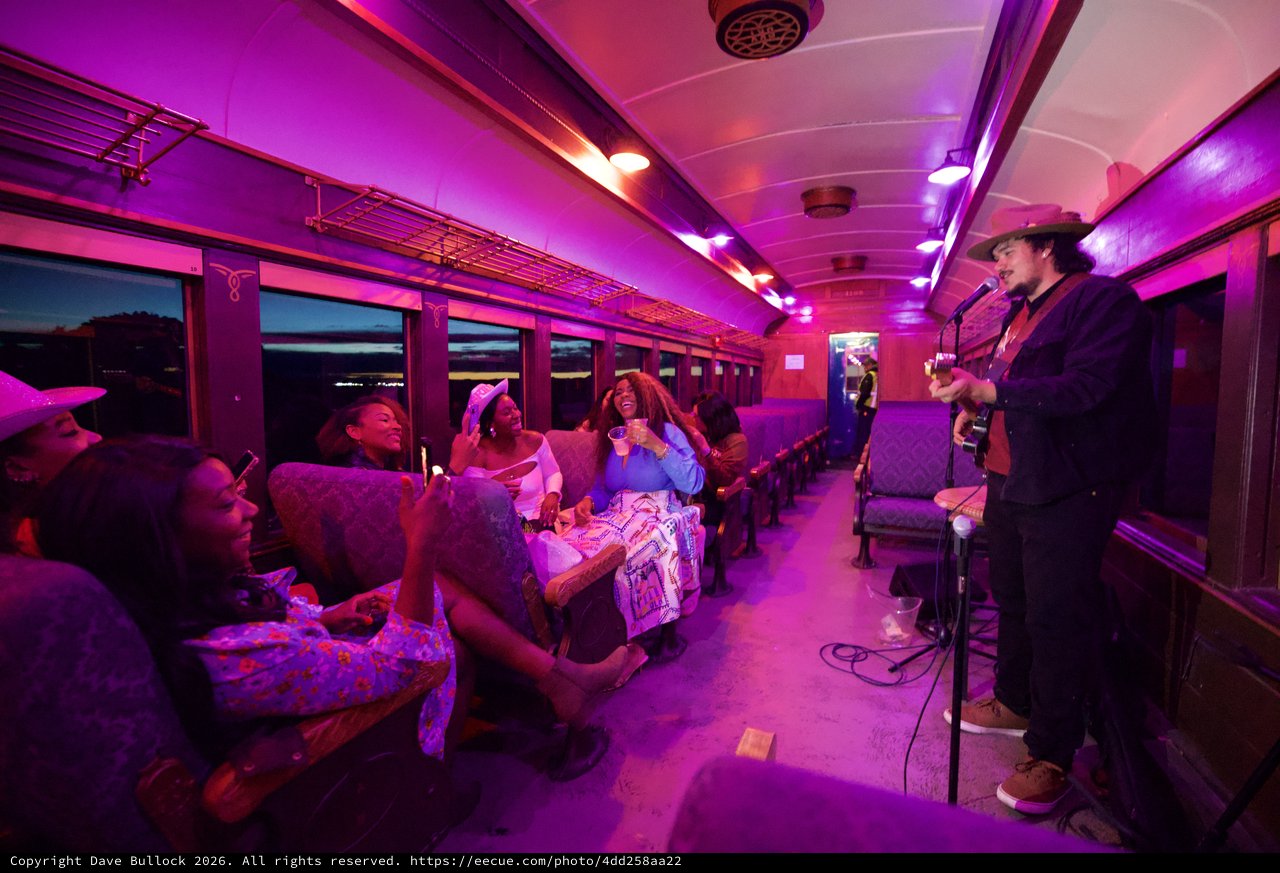 Live Country Music Performance on Vintage Train Car