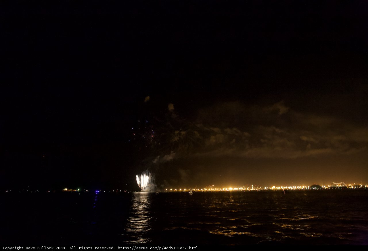 Glittering Fireworks Display over the Night Skyline