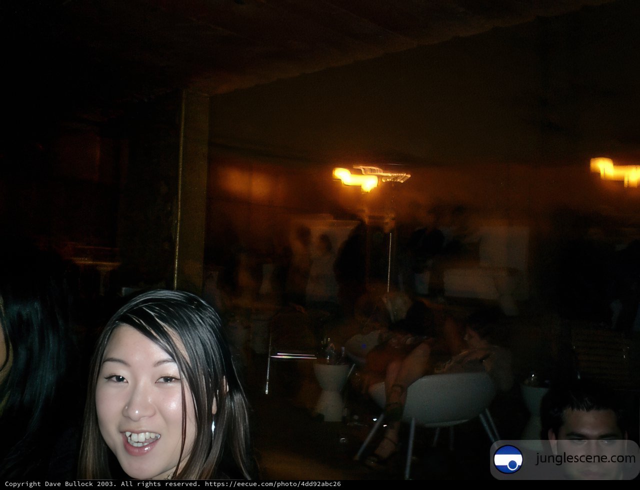 Blurred Partygoer at Nightclub