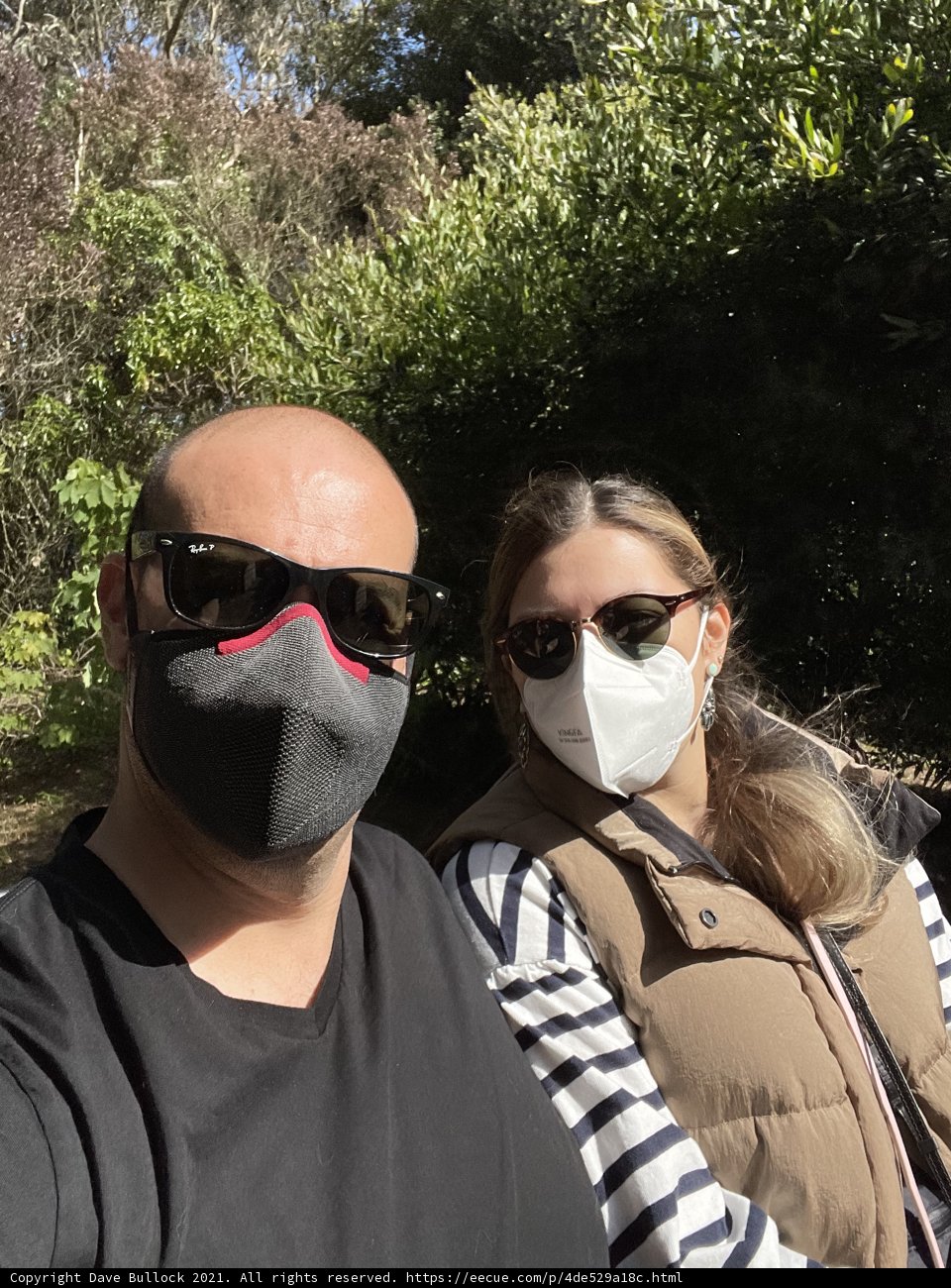 Face-Masked Hikers in the Woodland