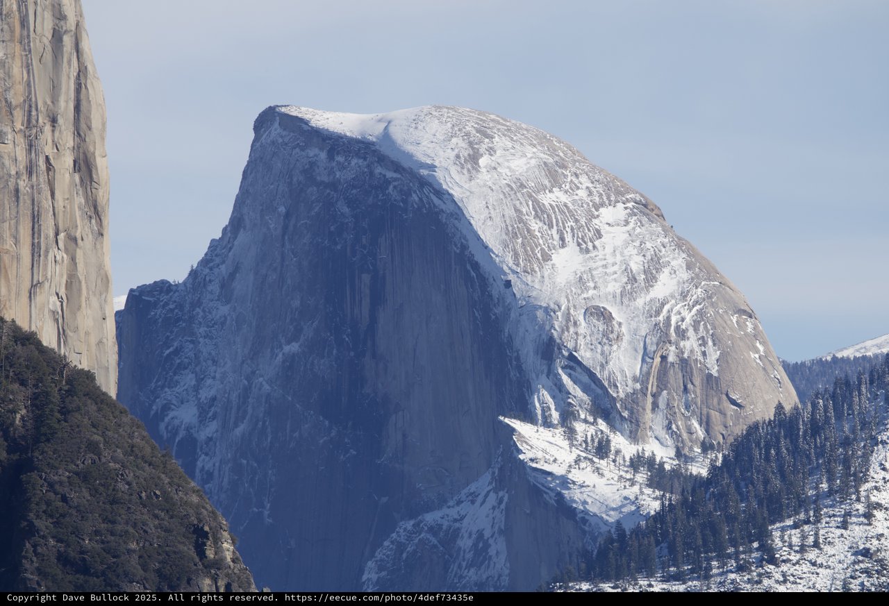 Half Dome in Winter Snow - Yosemite National Park