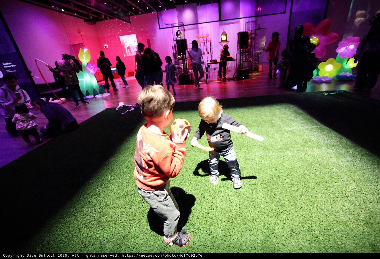 Children Playing at Interactive Baby Rave Art Installation