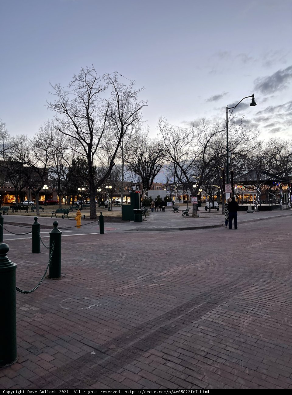 Bustling City Square in Santa Fe